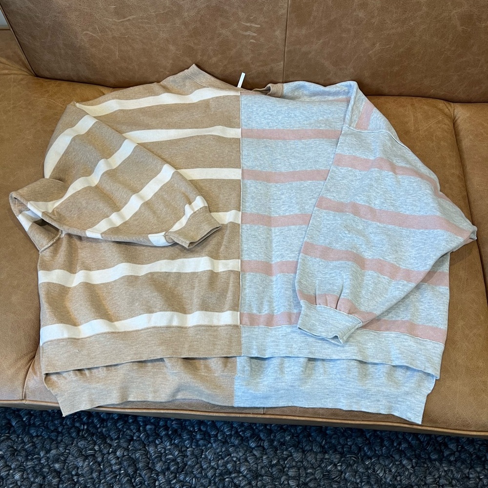 Uptown Stripe Pullover Sweater - like new size Small